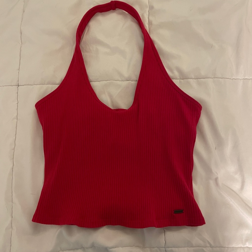 Red Hollister Halter Tank